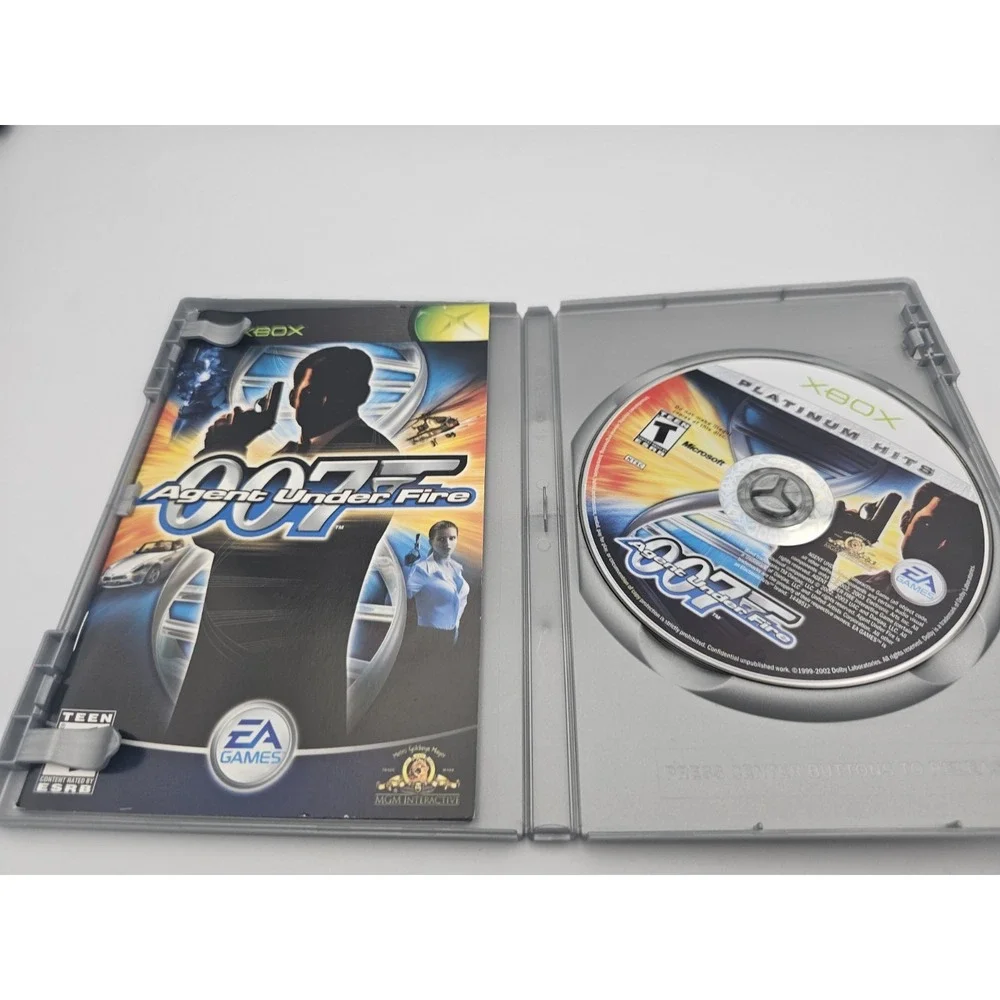 James Bond 007 Agent Under Fire Microsoft Xbox 2002 Platinum Hits CIB Manual